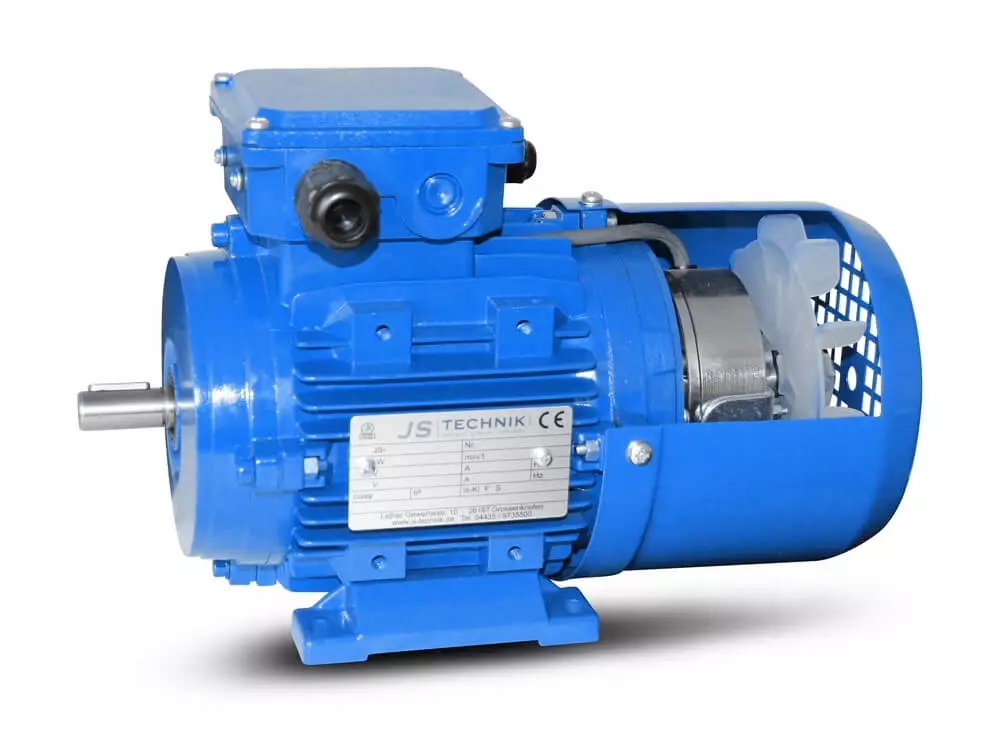 Brzdový motor-elektrický motor s brzdou